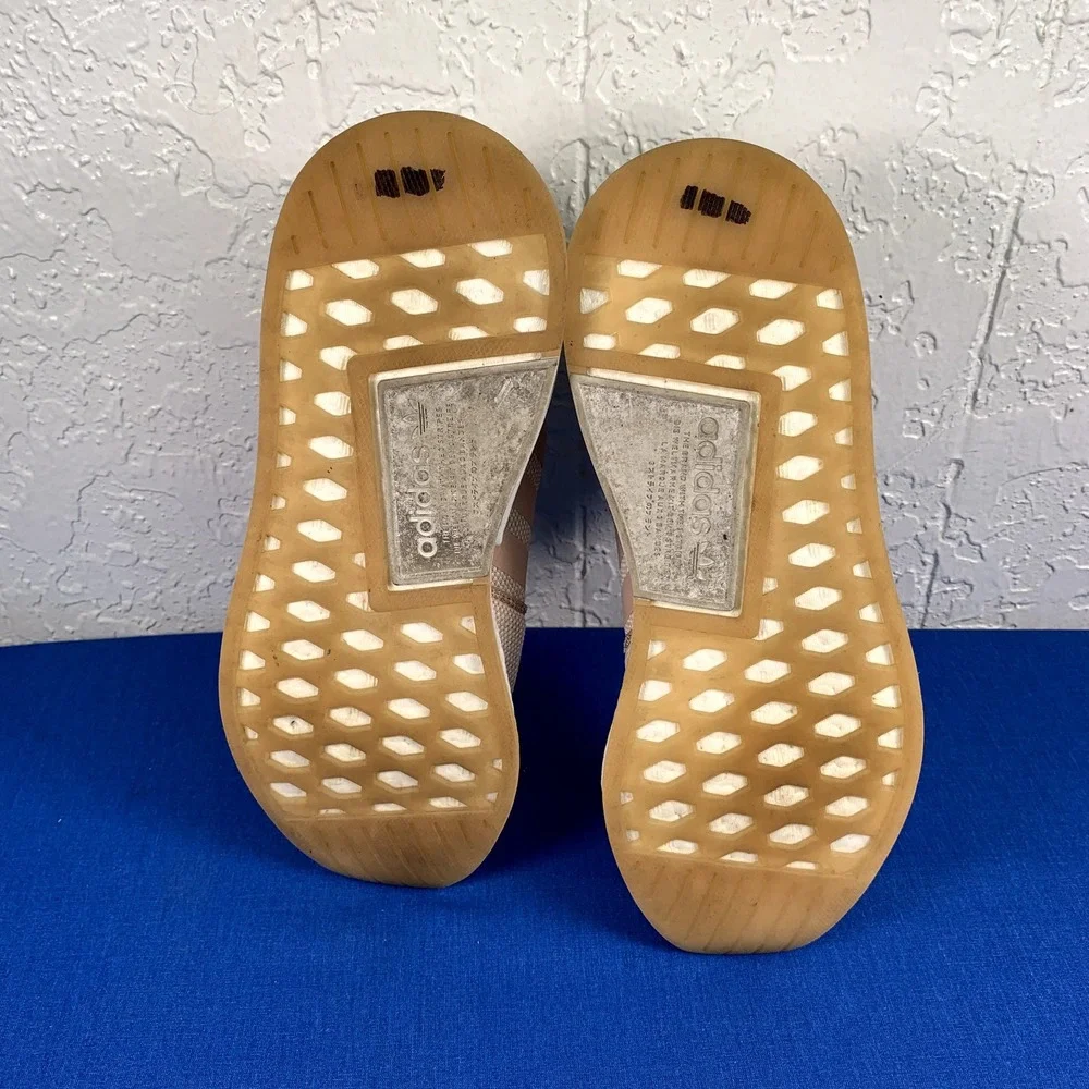 Adidas NMD R2 Boost Womens Running Shoes Tan Beige Sneakers AQ0197 Size 10